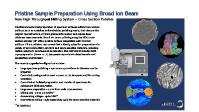 Pristine Sample Preparation Using Broad Ion Beam